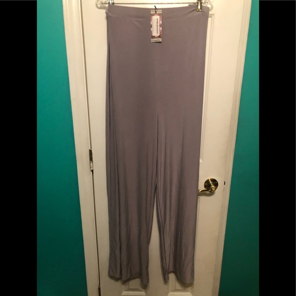 Boohoo Plus Pants - Slinky lavender pants